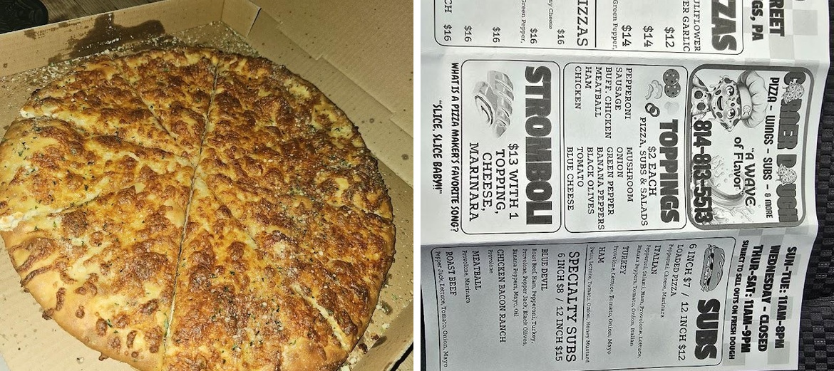 Corner Dough Menu