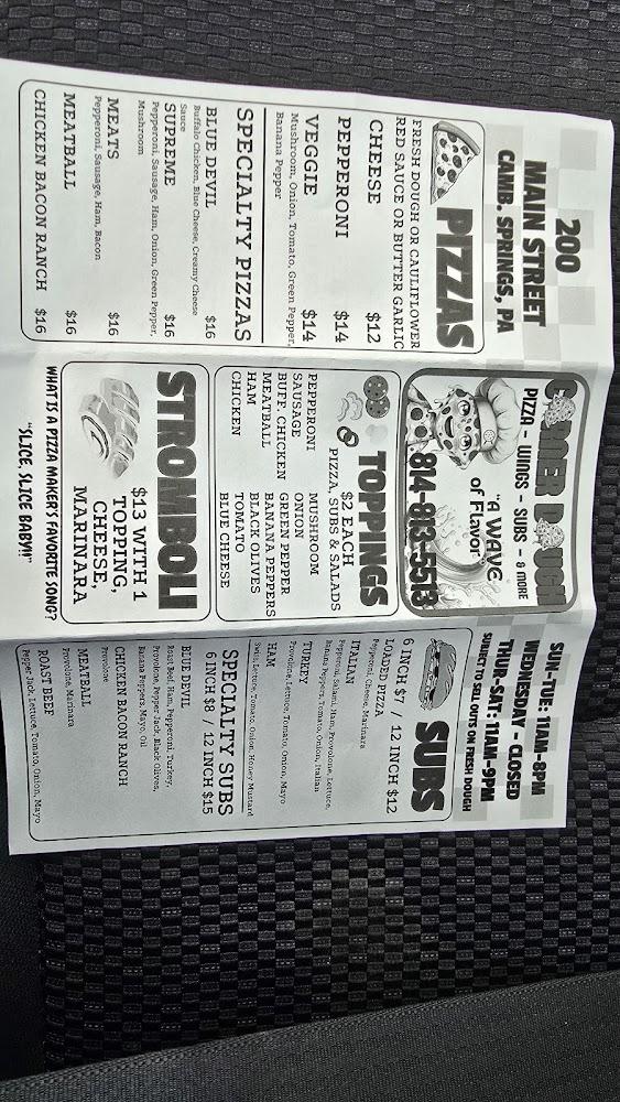 Corner Dough Menu image 1